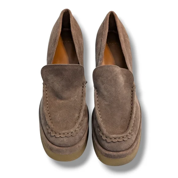 NWOB Marc Fisher LTD. Lina Slip On Platform Loafer Pumps In Taupe, Size 8.5 - Picture 4 of 9